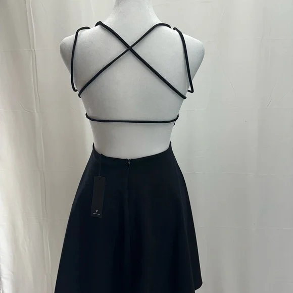 Lulu's Classic Black Mini Dress S NEW - Picture 4 of 4